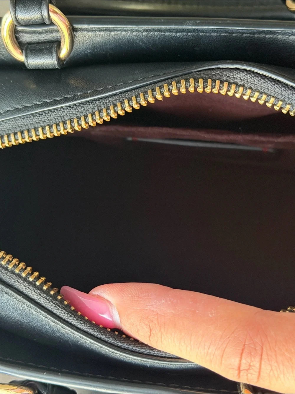 Coach Zoe Carryall Bag in Black Leather with Gold Hardware